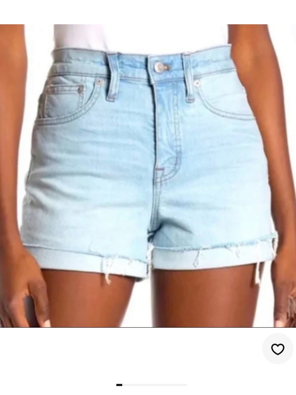 Madewell High Rise Prescott Denim Shorts K8029 size 28
